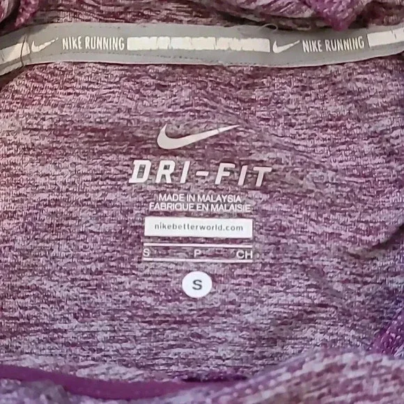 Women's NIKE Dry Fit Running Long Sleeved Shirt with Hood - Size SMALL - Picture 4 of 9
